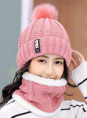 New Warm Women Hat Set Fashion Winter Hats For Woman Fur Lin