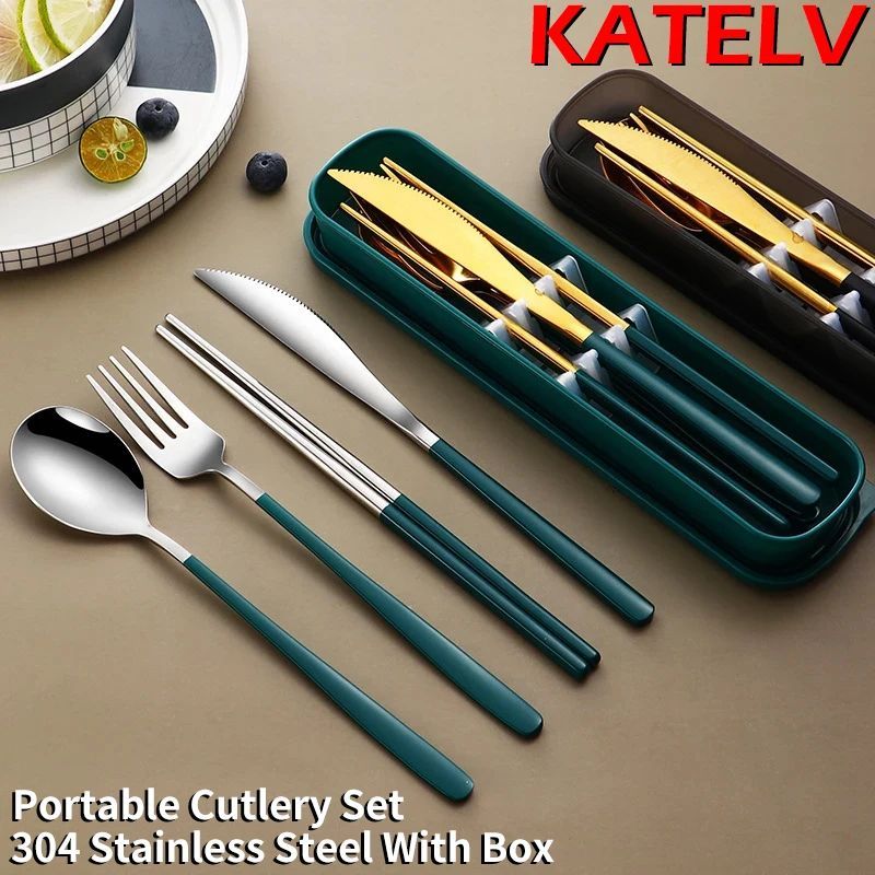 304 Tableware Set Portable Cutlery Set Dinnerware Set High Q