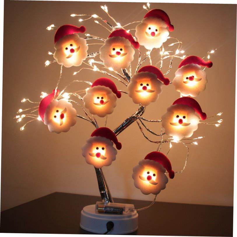 christmas decoration?tree Plush snowman LED light string