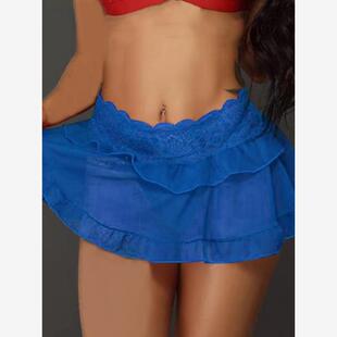 Lace transparent sexy cute miniskirt 蕾丝透明性感可爱超短裙
