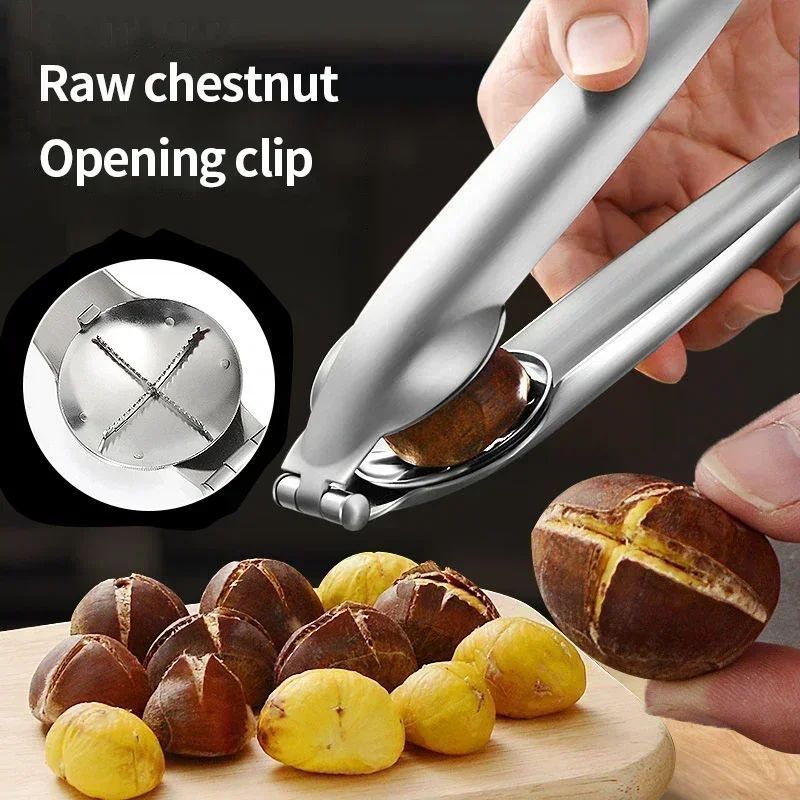 2in1 Chestnut Machine Kitchen Accessori Stainless Steel Ches