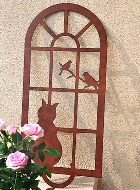 美式风窗户爬藤架墙壁杂货挂件