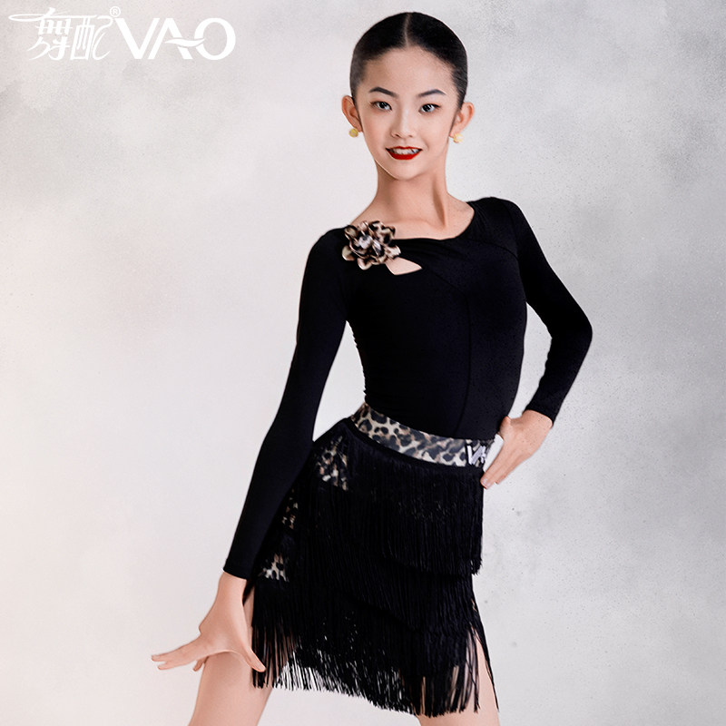 舞配女童拉丁流苏练功服冬季