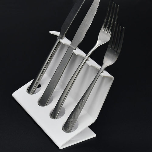 网红展会展览卖场亚克力刀叉展示架牙刷钢笔陈列架餐具文具店支架