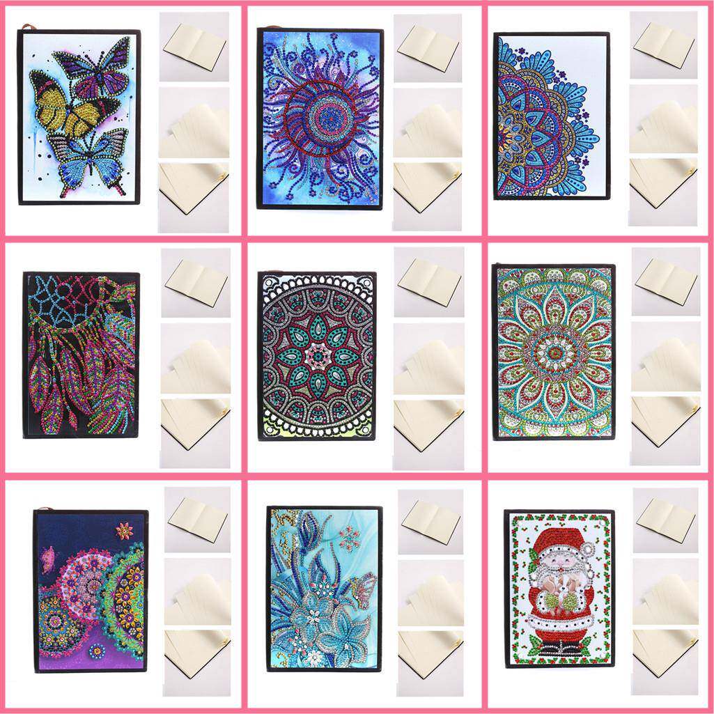 圣诞节日款手工点钻 钻石画笔记本Diy贴钻水晶异形钻圣诞老人