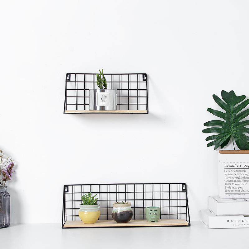 北欧墙面免打孔创意铁艺置物架室内客厅卫生间墙上挂饰装修壁挂,收纳整理,书桌收纳置物架,淘宝优惠券,粉丝福利购,淘宝优惠卷
