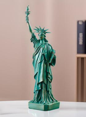 创意自由女神雕像模型摆件家居客厅办公室酒柜树脂工艺品装饰