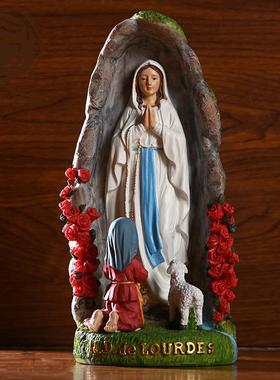 供应高19.8CM古典石洞人物摆件室内装饰礼物树脂工艺品