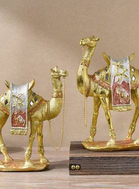 中东古典风轻奢艺术骆驼摆件新居家居酒柜客厅玄关电视柜装饰物品