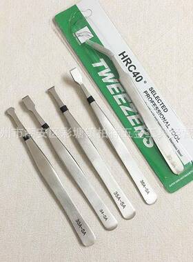 不锈钢邮票镊子34A-SA扁平头翘头圆头镊子36A-SA晶元片集邮票镊子