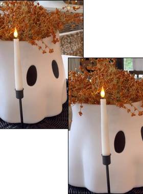 万圣节新款Ghost Bucket Decor Planter幽灵花盆家居装饰