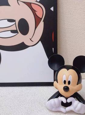 创意卡通爱心米奇米妮半身桌面创意摆件百搭车载摆件生日礼物摆件