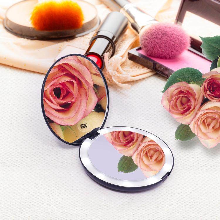 畅销便携款化妆镜LED旅行镜双面折叠放大led灯镜,住宅家具,化妆镜,淘宝优惠券,粉丝福利购,淘宝优惠卷