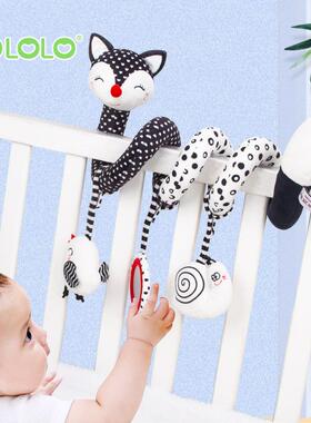 TOLOLO新生儿黑白视觉训练床挂婴儿车挂件安抚宝宝毛绒 玩具厂家