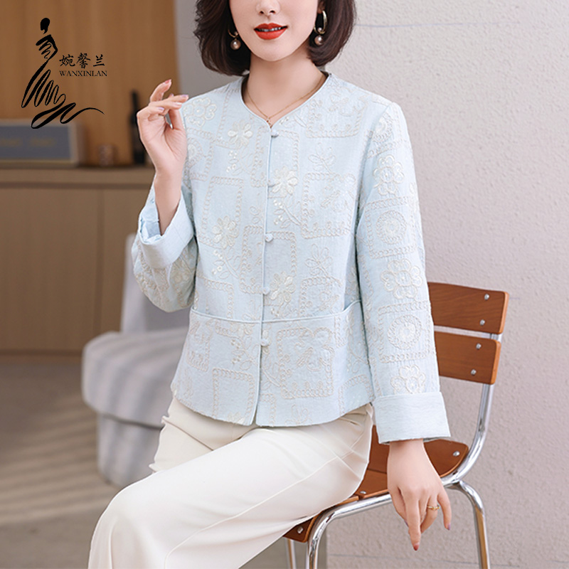 小香风妈妈秋季新款短外套