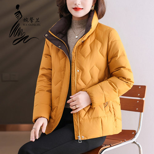 妈妈冬装时尚羽绒服中老年女