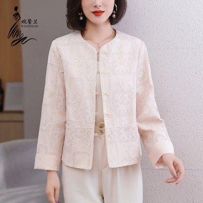 新中式中老年女装高贵洋气外搭