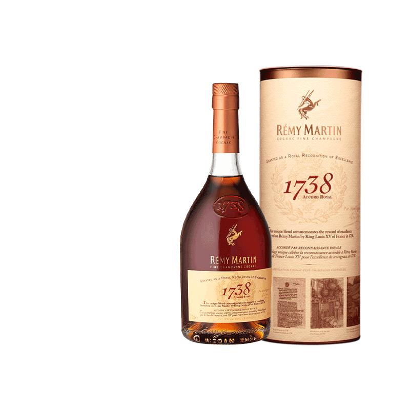 Remy Martin人头马1738-700ML 法国干邑白兰地酒海外正品进口洋酒