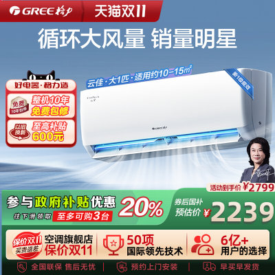 格力1级空调新能效变频冷暖挂机