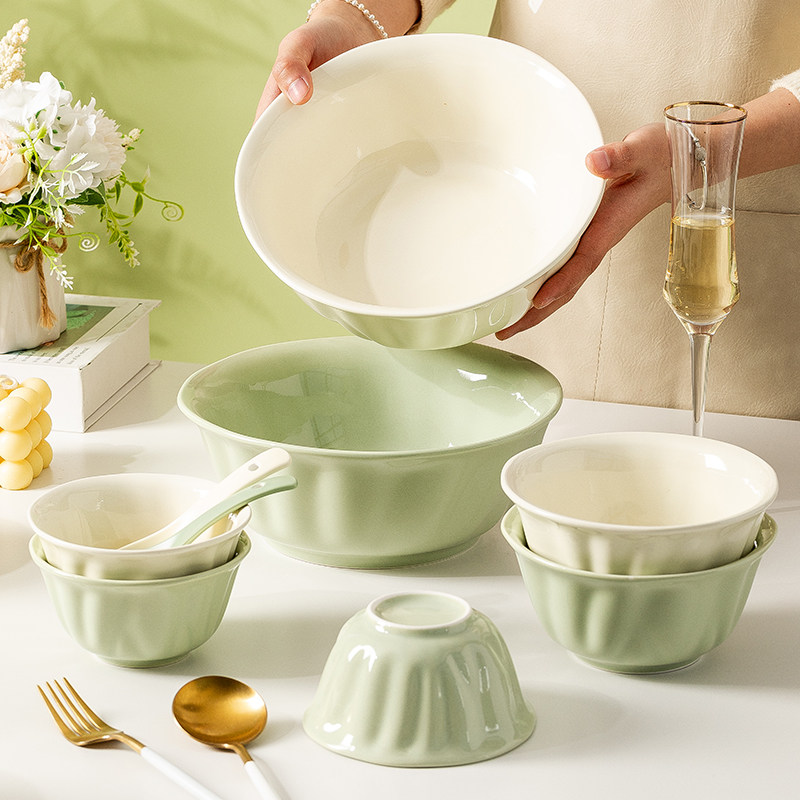 北欧碗盘套装家用2025新款轻奢陶瓷饭碗汤碗盘子餐盘餐具组合乔迁,餐饮具,瓷器套装,淘宝优惠券,粉丝福利购,淘宝优惠卷