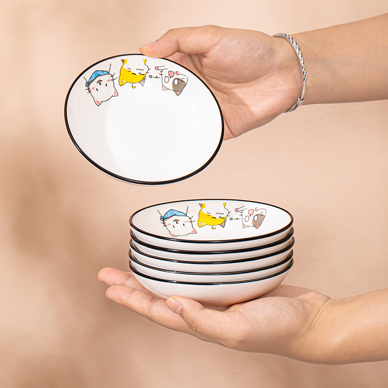 日式吐骨碟家用蘸料小碗调料碟陶瓷小料碟创意醋碟小号调味碟餐具