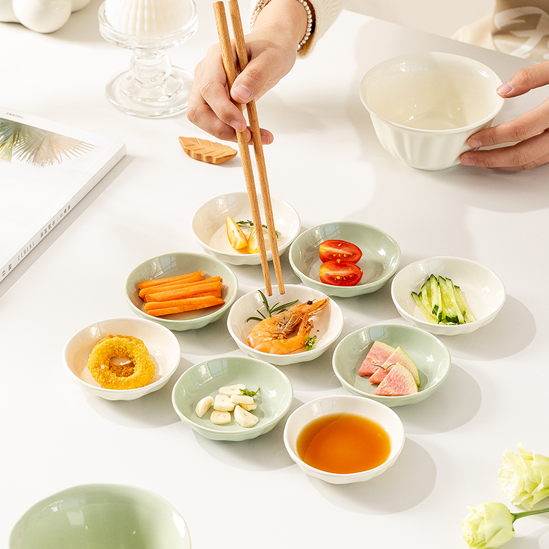 纯色陶瓷家用味碟调料碟