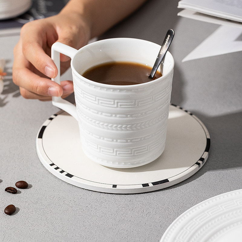 杯子家用喝水马克杯陶瓷杯高级感咖啡杯水杯景德镇轻奢送礼品茶具