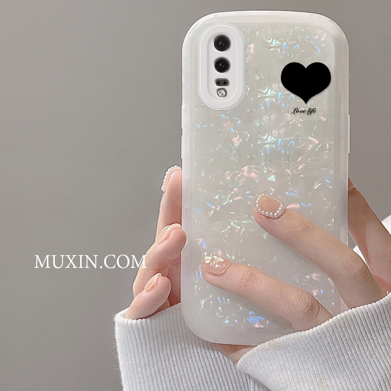 适用于华为p20手机壳p20pro梦幻贝壳纹爱心p二零lite新款huawei硅胶