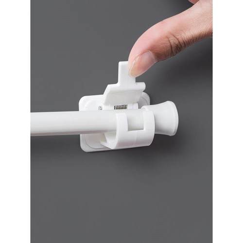 免打孔窗帘杆固定器黏贴式杆夹横杆门帘杆挂夹挂钩支架伸缩杆夹子