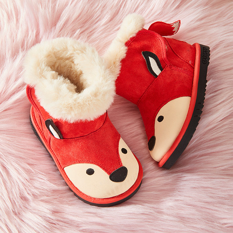 卡特兔雪地靴儿童棉鞋女宝宝卡通靴子冬款防滑男女童加绒动物鞋子,童鞋/婴儿鞋/亲子鞋,雪地靴,淘宝优惠券,粉丝福利购,淘宝优惠卷