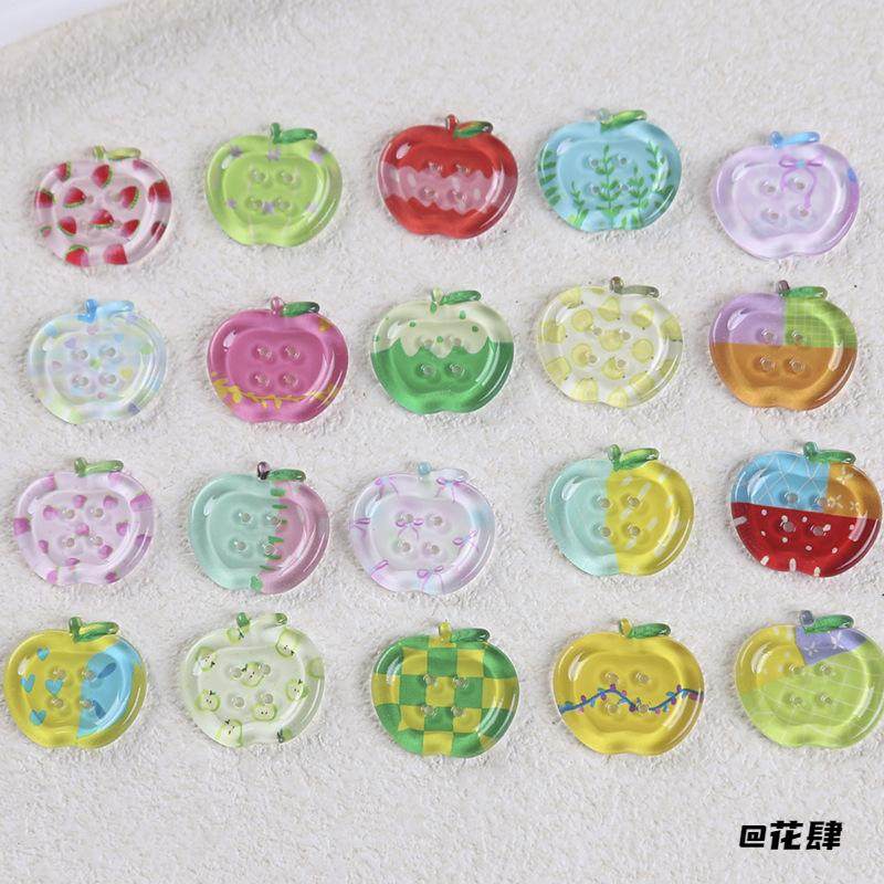 苹果装饰冰透精致纽扣扣子领袖亚克力手账本扣子扣子异形印花苹果,饰品/流行首饰/时尚饰品新,扣,淘宝优惠券,粉丝福利购,淘宝优惠卷