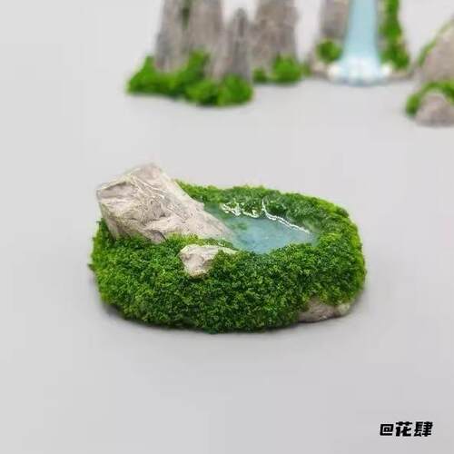 小摆件生态瓶diy生活布景湖泊现货创意水池配件苔藓模型假山水