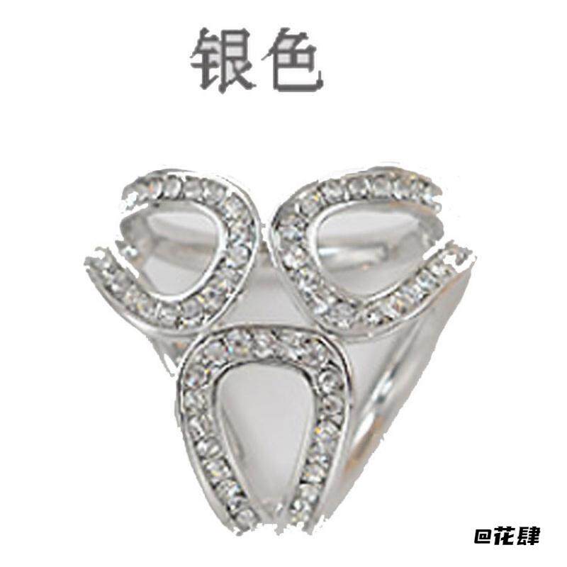 饰品镶钻丝巾扣三环时尚韩版披肩扣女士蝴蝶仿珍珠镂空欧美时尚