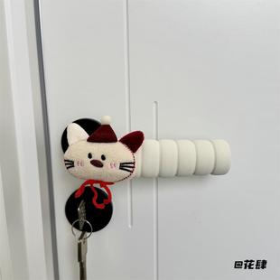 防碰可爱帽子小狗小熊门把手保护套卡通公仔房门拉手防静电门把手
