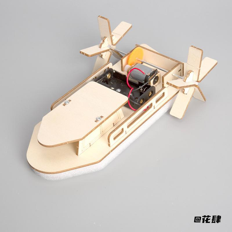 明轮船套装益智积木diy模型材料包材料手工益智玩具明轮船教具