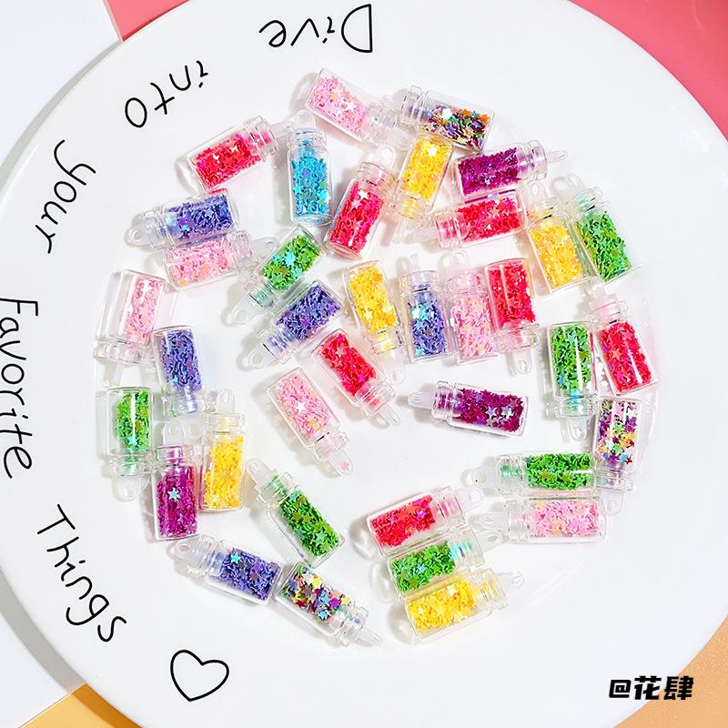 简约diy迷你挂件玻璃瓶微缩许愿漂流瓶配件百搭经典礼物指甲贴