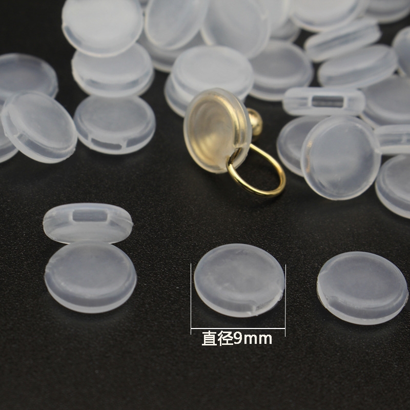 耳夹螺丝保护套防滑耳夹垫玻璃耳夹硅胶无耳洞螺丝防滑耳堵硅胶