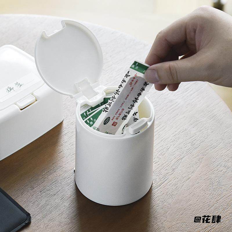 牙线简约小物件储物整理盒收纳盒迷你弹窗式棉签盒防尘塑料收纳桶,收纳整理,桌面收纳盒,淘宝优惠券,粉丝福利购,淘宝优惠卷