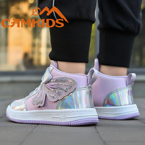CAMKIDS女童运动鞋皮面棉鞋