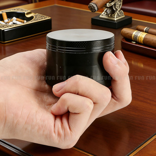 斗草磨烟器研磨机器手摇式碎烟机旋转式磨烟器四层切丝男烟斗配件