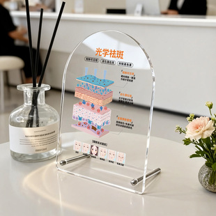 敏感肌痘痘护肤台卡摆台医美知识水光美容院淡斑美白祛痘三部曲面诊抗衰痤疮排毒代谢干性油性皮肤桌牌展示牌