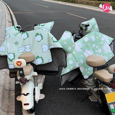 挡风被2025新款冬电动车分体式踏板摩托车冬季加绒加厚护腿挡风