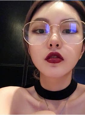 周扬青同款镜架韩版圆脸平光眼镜