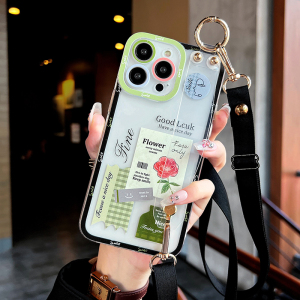 三星Galaxy S25Ultra卡通S24Plus防摔S23FE软壳S30Ultra小众S20可爱高级感腕带壳A56支架Note20斜跨绳A9s新款