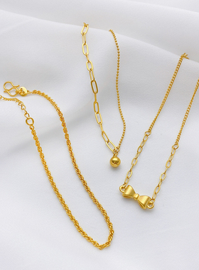 越南沙金镀24K彷金色可调节万能手炼延长炼条久不掉色手工diy饰品