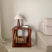 稍安物造 实木边几桌中复古日欧法式 组合模块床头柜轻奢客厅卧室