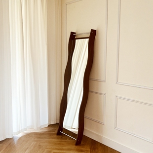 2025新品 穿衣镜客厅试衣镜 落地窗镜风水天然木质全身镜落地式