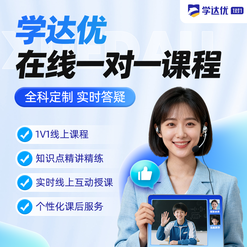 【旗舰店战略合作伙伴】学达优1对1专属正价课 定制辅导 针对提升
