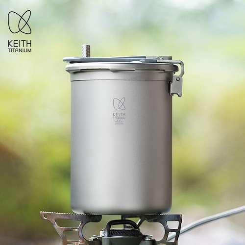 keith铠斯纯钛高压锅家用燃气电磁炉通用防爆迷你小号2人微压力锅