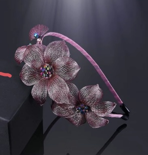 仿銅絲發箍手工發箍森系頭飾仙女發卡百搭仿銅絲編織發箍頭花發夾